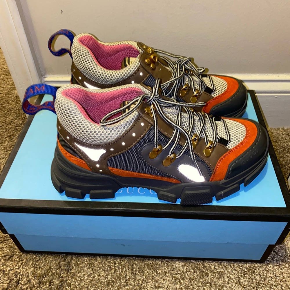 Gucci Flashtrek Journey Grey Orange Low
